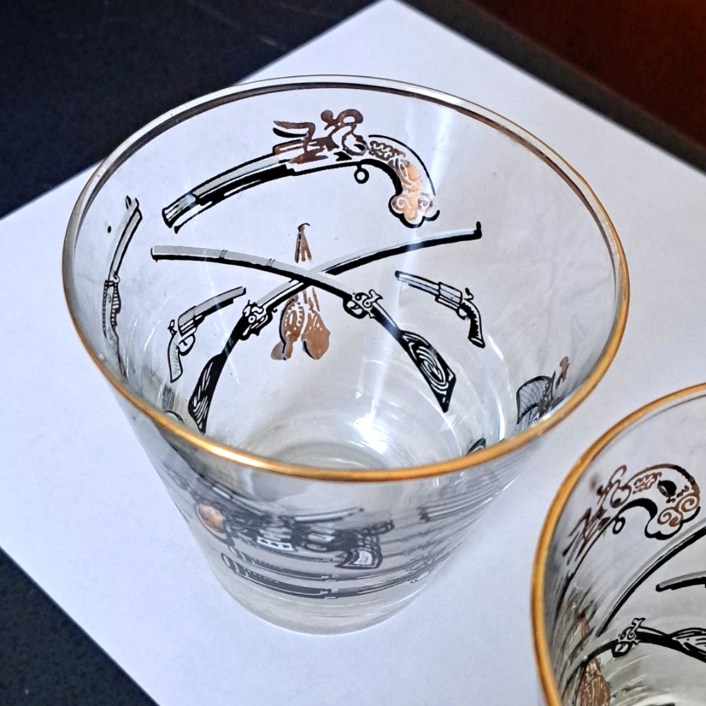 Set of 8 Libby Antique Arms MCM 6oz Rocks Glasses